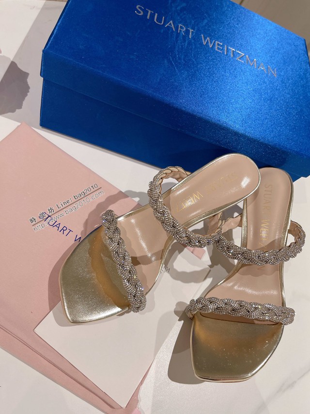 STUART WEITZMAN的經典款高跟涼鞋 2022最新鑽條編織涼鞋 dx3065